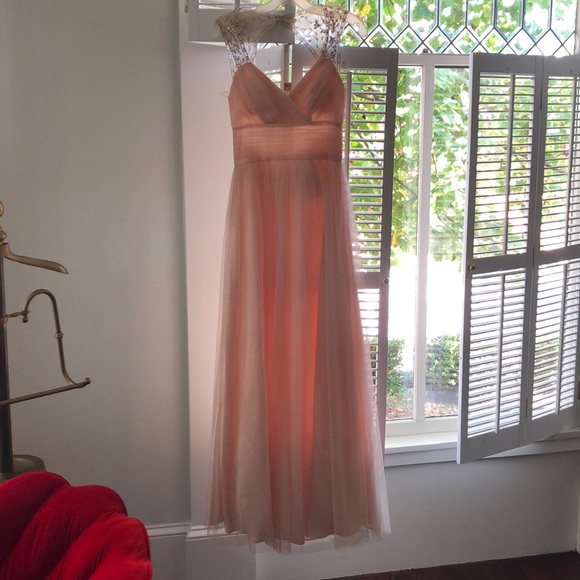 Morgan & Co. Light Peach Party DRESS, Size 3/4 - Picture 1 of 9